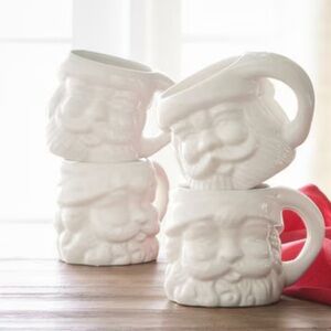 Pottery Barn white ceramic mugs(set of 4)